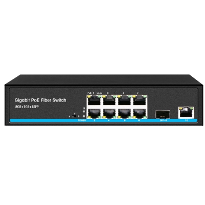8 Ports Gigabit POE switch 1 Uplink And 1SFP Port