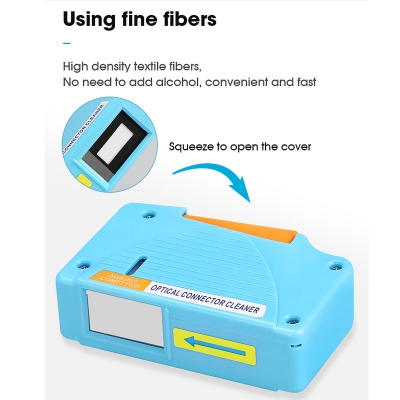 Optical Fiber Connector Cleaner Fiber Conector Cleaning Cassette Fiber Optic Cleaning Box